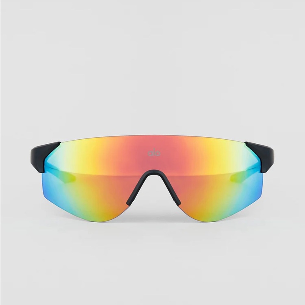 ALO Yoga Speed Sunglasses in Orange Mirror Black